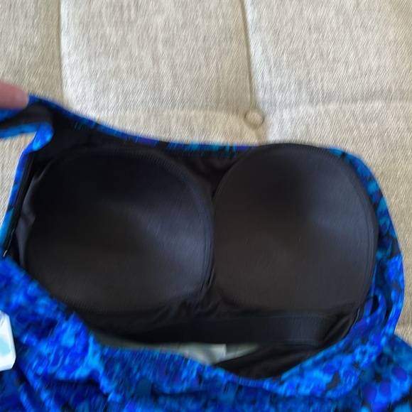 BEACH BELLE WOMENS BLUE NEW WITH TAGS SWIMWEAR TOP SIZE 16 - Picture 4 of 12